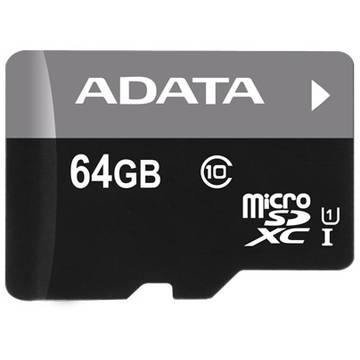 Card memorie MICROSDHC AUSDX64GUICL10-R , 64GB, CL10, ADATA SDX64GUICL10-R