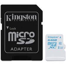 Card memorie Kingston MICROSDHC SDCAC/64GBSP, 64GB, UHS-I U3 W/O, citire/scriere - 90/45 MB/s,  KS