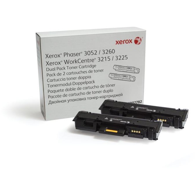 Toner Xerox 106R02782 pentru Phaser 3052/3260, Dual Pack, Negru