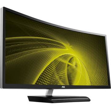 Monitor LED AOC C3583FQ, 2560 x 1080 pixeli, 21:9, 27 inch, 4 ms, negru