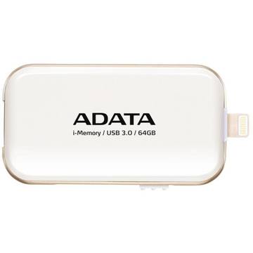 Memorie USB Memorie USB ADATA  AUE710-64G-CWH, USB3.0, 64GB, alb