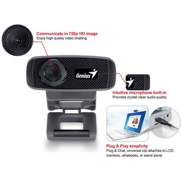 Camera web Genius Face Cam 1000X, 720p HD , USB