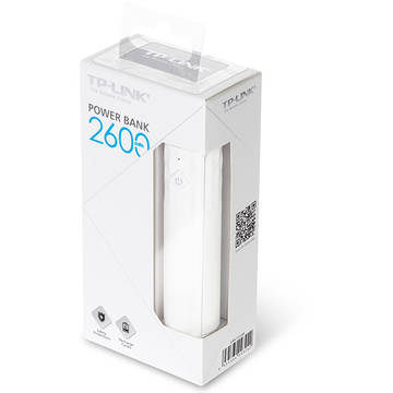 Baterie externa TP-LINK Acumulator extern PB2600, 2600 mAh, 1 port USB, alb