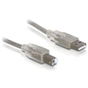 Delock USB cable AM-BM 2.0 with ferrite core, 0.5m