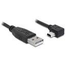Delock cable USB 2.0-A male > USB mini-B 5pin male angled 2m
