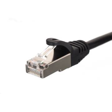 Netrack patch cable RJ45, snagless boot, Cat 5e FTP, 1m grey