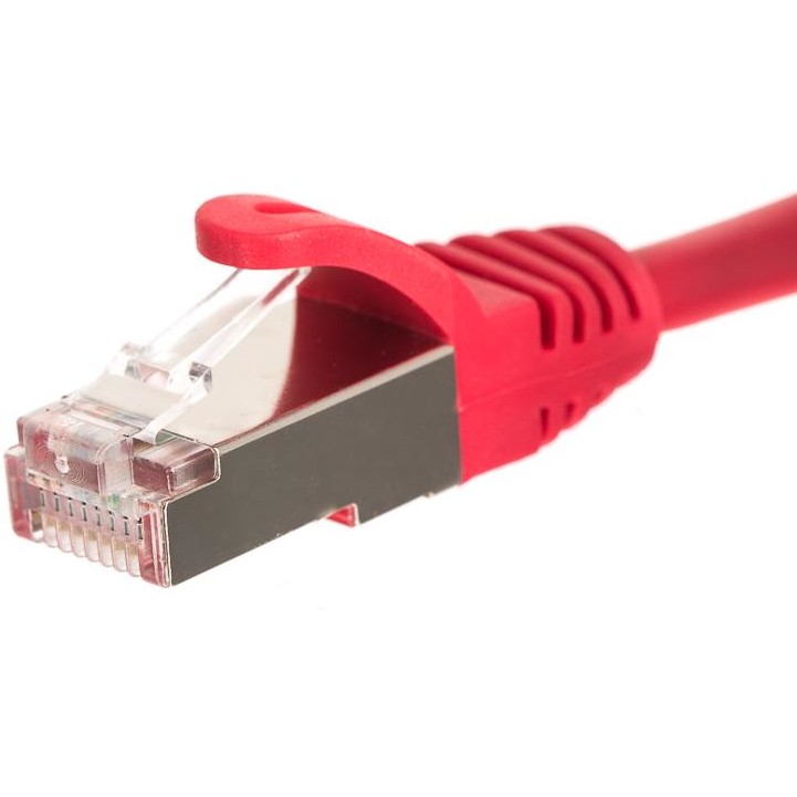 Netrack patch cable RJ45, snagless boot, Cat 5e FTP, 1m red