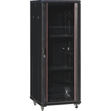 Netrack standing server cabinet Economy 22U/600x600mm (glass door) - black