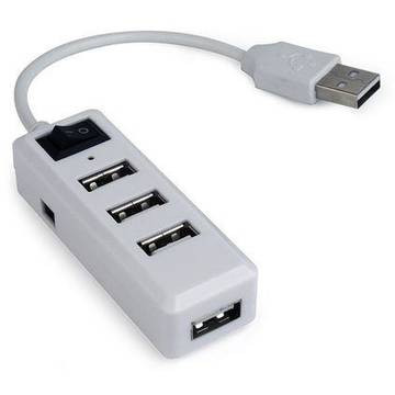 Hub USB Gembird UHB-U2P4-01 , 4 porturi USB, USB 2.0, alb