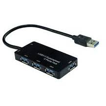 Hub USB Gembird UHB-U3P4-01, USB 3.0, 4 porturi USB, negru