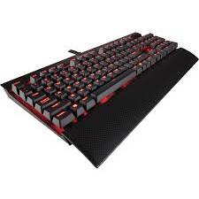 Tastatura Corsair  CH-9101024-EU Gaming Keyboard K70 Rapidfire Mechanical-Backlit Red Led Cherry (EU), 104 taste, negru
