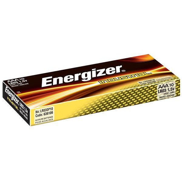 Baterii ENERGIZER Industrial, AAA, LR03, 1.5V, 10 pcs