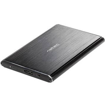 HDD Rack Natec RHINO PRO External USB 3.0 enclosure for 2.5' SATA HDD/SSD, black aluminum