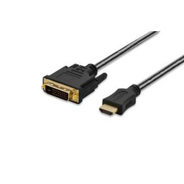 EDNET Adapter cable HDMI A /DVI-D M/M 3.0 m black premium