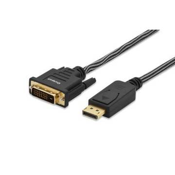 EDNET Adapter cable DP /DVI-D M/M 2 m black premium