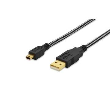 EDNET Connection cable USB A /miniUSB B M/M 1 m black premium