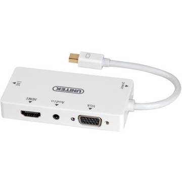 UNITEK Adaptor miniDisplayPort - HDMI/DVI/VGA/Audio, Y-6354