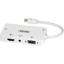 UNITEK Adaptor miniDisplayPort - HDMI/DVI/VGA/Audio, Y-6354