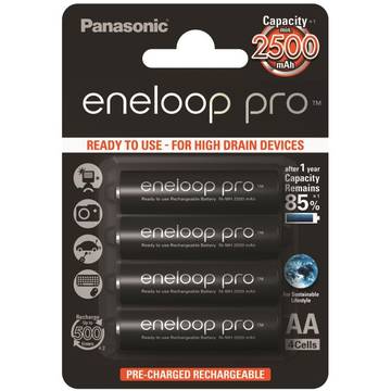 Panasonic Eneloop Pro R6/AA 2500mAh, 4 Pcs, Box