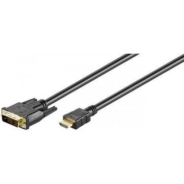 Goobay Cablu HDMI/DVI-D HDMI tata - DVI-D (18+1) tata cu contacte aurite 10m