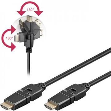 Goobay Cablu HDMI HiSpeed cu eternet  360° 2m