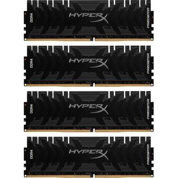Memorie Kingston HyperX Predator, DDR4, 4 x 4 GB, 3200 MHz, CL16, kit