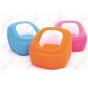 BESTWAY Scaun gonflabil cube, cu suprafata plusata B75046, 3 culori: albastru, portocaliu si roz