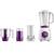 Blender Philips HR2166/00, 600 W, 1.5 l, 2 viteze, functie impuls, rasnita, tocator, alb-violet