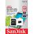 Card memorie microSDXC SDSQUNC-128G-GN6MA, SanDisk ULTRA, 128GB, UHS-I, 80MB/s, Android, + adapter SD