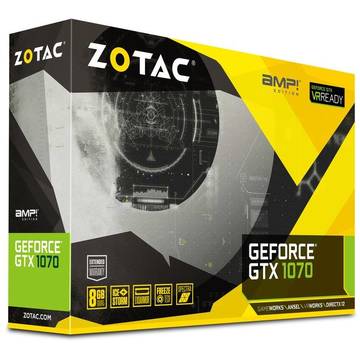 Placa video ZOTAC GeForce GTX 1070 AMP, 8GB GDDR5 (256 Bit), HDMI, DVI, 3xDP