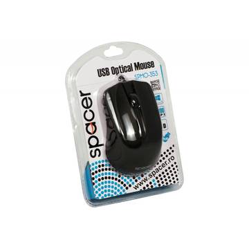 Mouse OPTIC SPACER, 1000DPI, black, USB SPMO-353