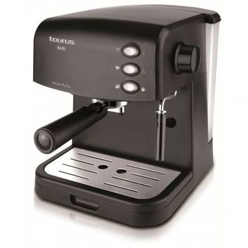Taurus Expresor manual Bari II 050W, 15 Bar, foloseste: cafea macinata si monodoze, incalzire rapida 1 min., pompa Italia, rezervor 1,2 L detasabil, negru
