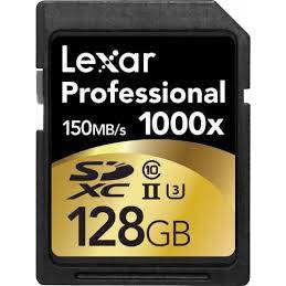Card memorie Lexar LSD128CRBEU1000,  128GB, SDXC, CLS10, UHS-II, 150MB/s