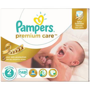 Scutece Pampers Premium Care 2 81553052 , New Baby Mega Box, 148 buc, 3-6 kg