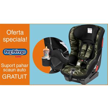 Scaun auto Peg-Perego Pachet Promo Viaggio1 Duo-Fix K + Suport pahar pentru scaun auto GRATUIT
