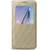 Husa Samsung Husa telefon Galaxy S6 G920 S-View Cover (Fabric) EF-CG920BFEGWW, auriu
