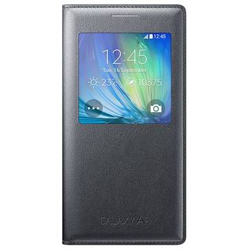 Husa Samsung Husa telefon Galaxy A5 S-View Cover EF-CA500BCEGWW, carbune