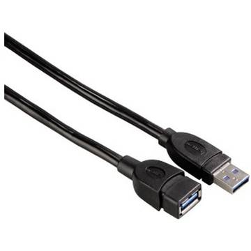 Hama Cablu extensie USB 3.0 A - A, 3 m, negru