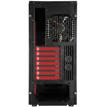 Carcasa SHARKOON TECHNOLOGIE T28 Red, Middle Tower, negru/ rosu, fara sursa