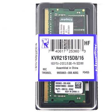 Kingston Value Ram DDR4, 16 GB, 2133 MHz, 1.2 V, CL 15,  non ECC, Unbuffered