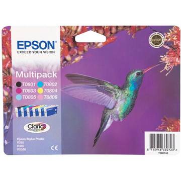 EPSON T0807 MULTIPACK INKJET CARTRIDGES