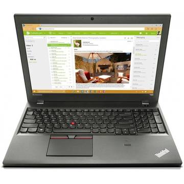 Notebook Lenovo ThinkPad T560, 15.6 inch Full HD, procesor Intel Core i5-6200U, 2.3 Ghz, 4 GB RAM, 500 GB SSHD, Windows 7 Pro, video integrat