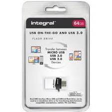 Memorie USB Memorie Integral INFD64GBMIC3.0-OTG, MICRO FUSION, 64GB, USB3.0