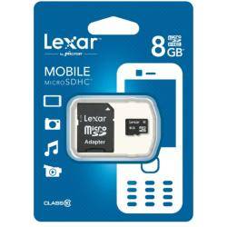 Card memorie LSDMI8GBABEUC10A, Micro-SD,  8GB, Lexar, C10 si adaptor SD