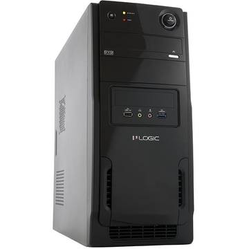 Carcasa Logic A11, Middle Tower, neagra, sursa 600W, USB 3.0