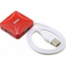SSK SHU027 SHU027-RD, USB 2.0, Hub, rosu