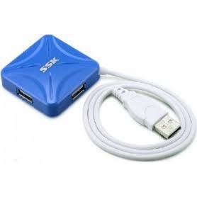 SSK SHU027  SHU027-BL, USB 2.0, Hub, albastru