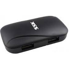 SSK SHU037 SHU037-BK, USB 2.0, Hub, negru