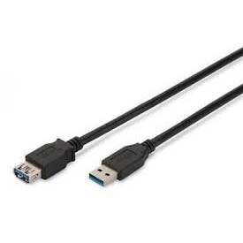 Assmann Cablu AK-300136-018-S, USB A/USB Typ C, 1.80m, M/M, negru
