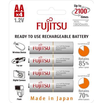 Baterie Fujitsu HR-3UTCEX-4BOX, R6/AA, 1900 mAh, 4 bucati box, alb